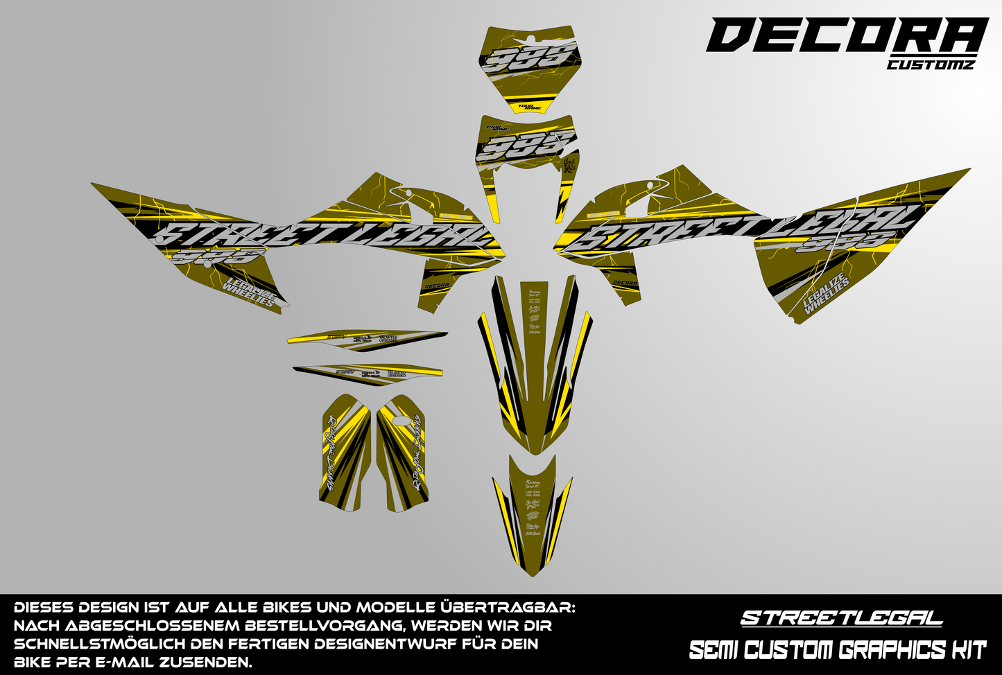 STREETLEGAL - SEMI CUSTOM GRAPHICS KIT