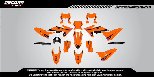 ORANGE BLAZE - SEMI CUSTOM GRAPHICSKIT